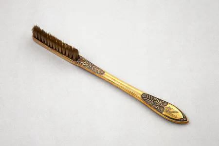 This animal hair toothbrush (horse hair, to be exact) is said to have belonged to Napoleon Bonaparte.