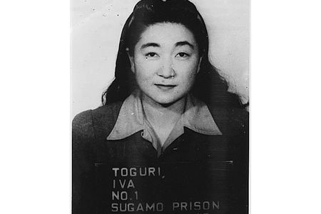 A mug shot of Iva Toguri D'Aquino, taken in prison in 1946.
