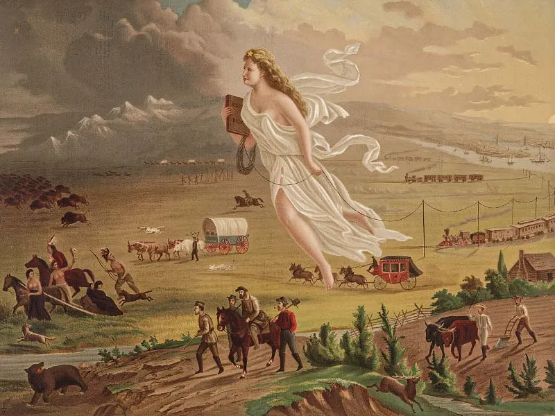 a painting depicting the idea of Manifest Destiny
