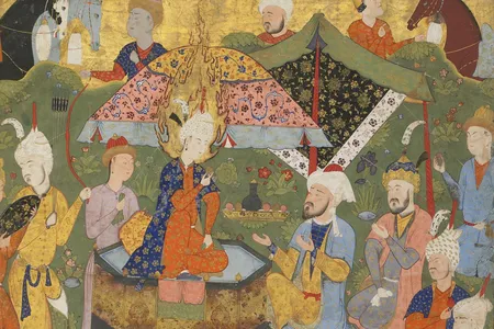 Illustration from a 16th-century&nbsp;Falnama, or Persian Book of Omens