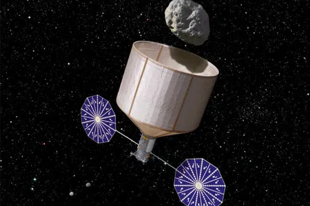 An artist’s conception of what an asteroid-catcher might look like.