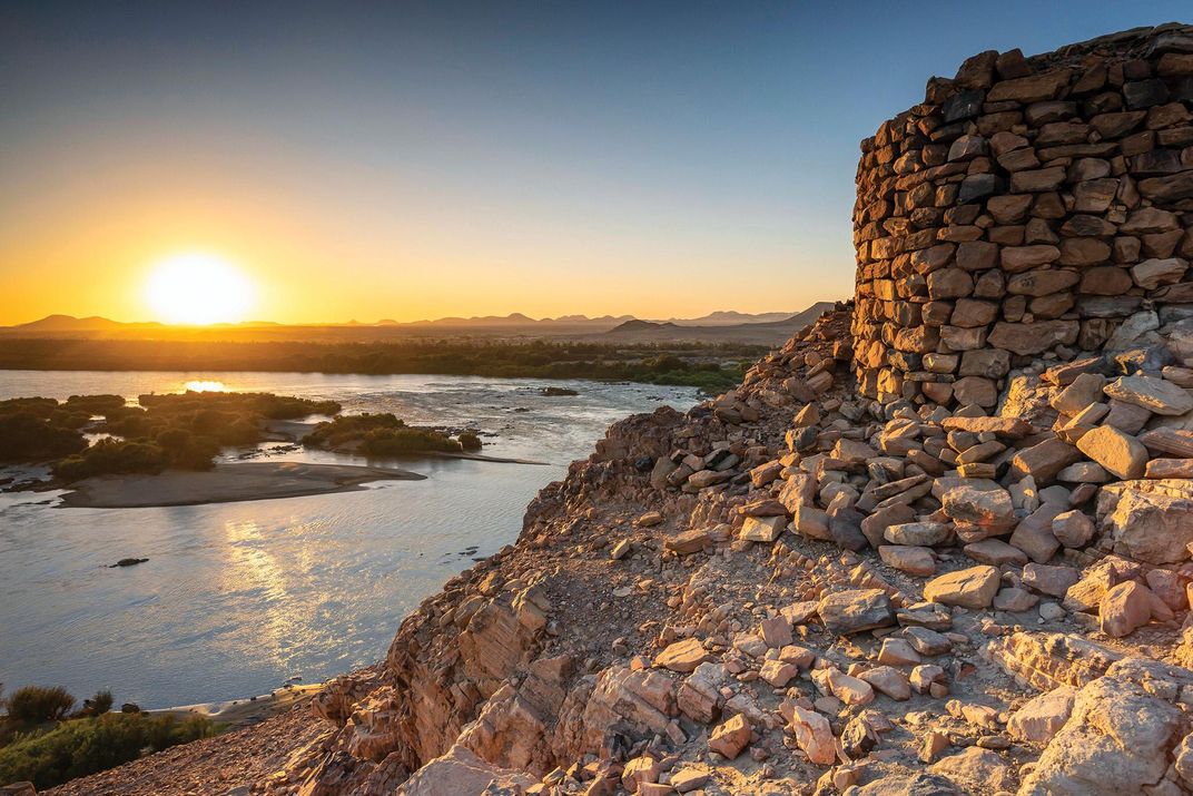 A fort built by Ottoman forces near the Nile River