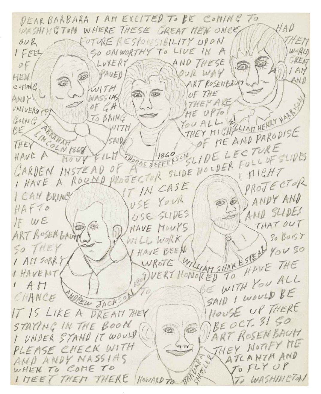 Howard Finster Letter, 1981