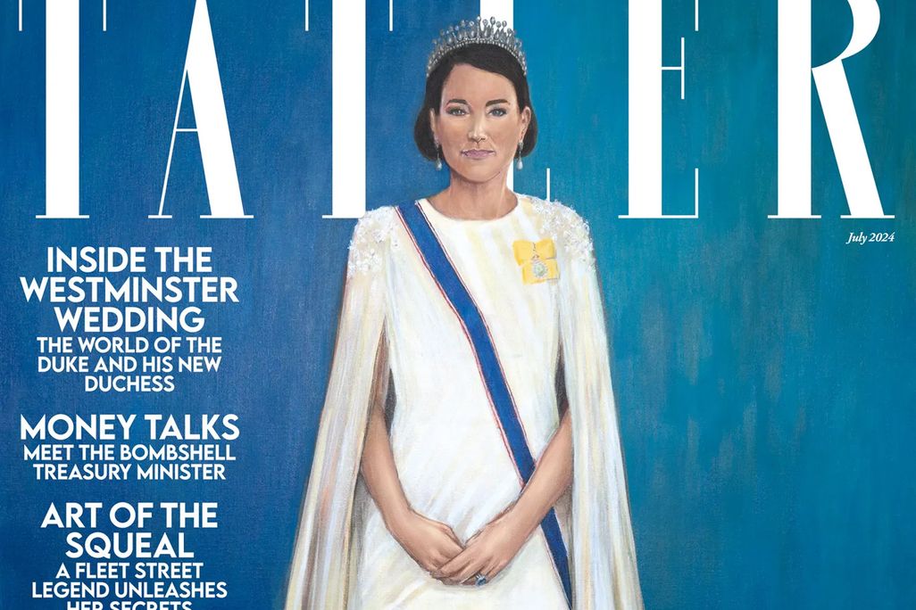 Portrait of Catherine, Princess of Wales, on the cover of "Tatler"