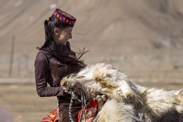 Tajik Girl at the Lamb grabbing Competition thumbnail