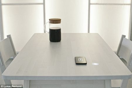 The mockup of a Heat Harvest-enabled table