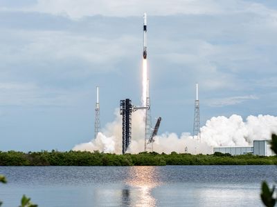 The SpaceX Falcon 9 rocket carrying the company&#39;s Dragon spacecraft launches on Saturday from Cape Canaveral Space Force Station.