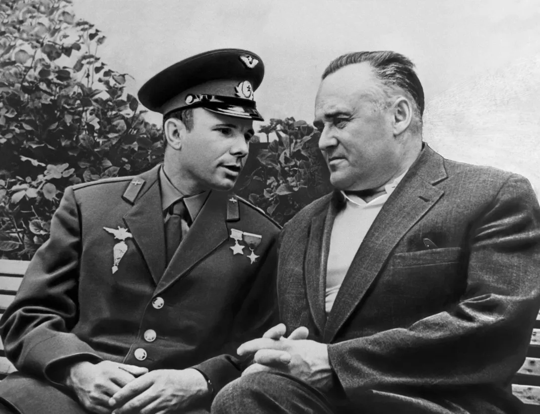 Sergei Korolev with Gagarin