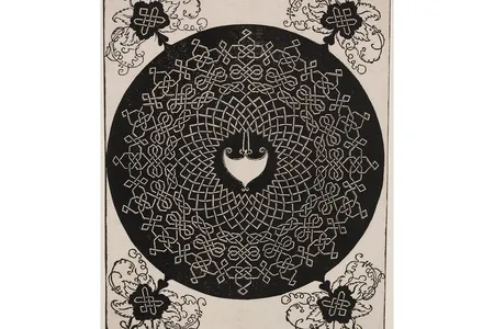 The First Knot (with heart-shaped shield), Albrecht D&uuml;rer, woodcut, 1506-1507.