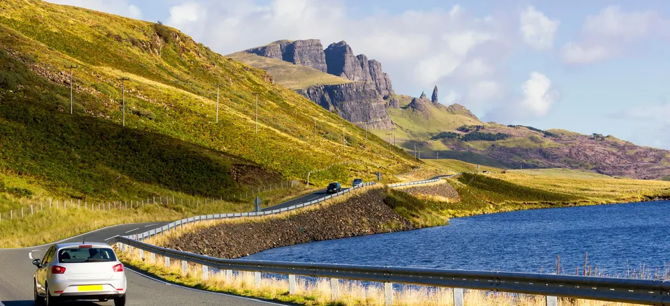  Driving towards the Trotternish Peninsula, Isle of Skye 