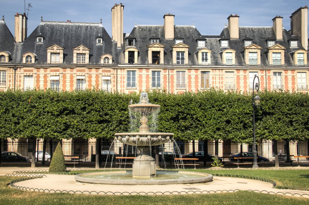 The delightful Place des Vosges in the Marais