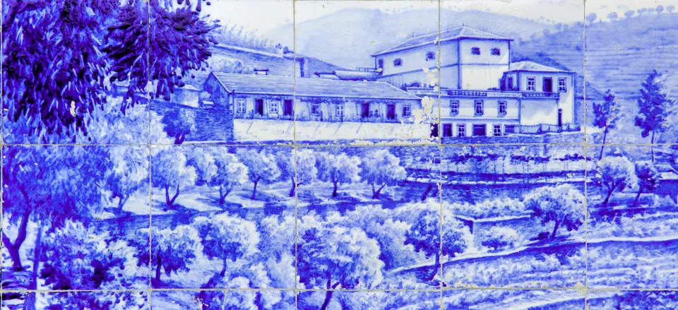  Typical <i>azulejo</i> or traditional decorative tiles, Pinhao 