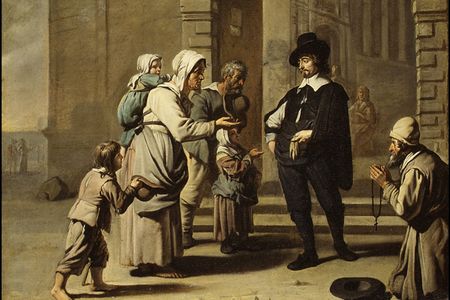 Begging has a long, complicated history in England and the U.S. and professional beggars were often seen as people not deserving of aid. 