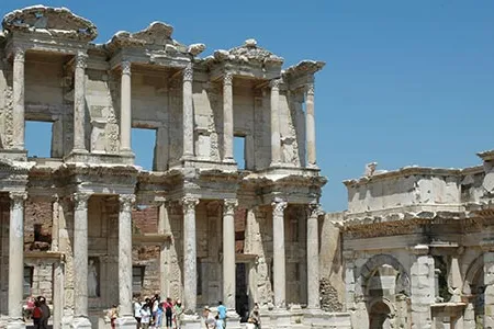 One of the "seven wonders" of the ancient world, Ephesus was almost four times larger than the Parthenon in Athens.