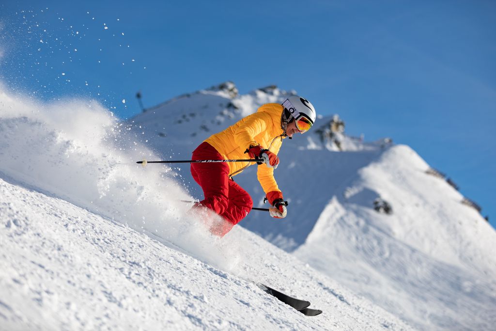 Skier on slopes