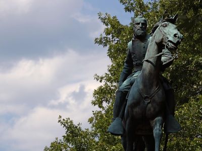 The statue of Thomas Jonathan "Stonewall" Jackson stands in Justice Park (formerly known as Jackson Park) on August 22, 2017 in Charlottesville, Virginia.