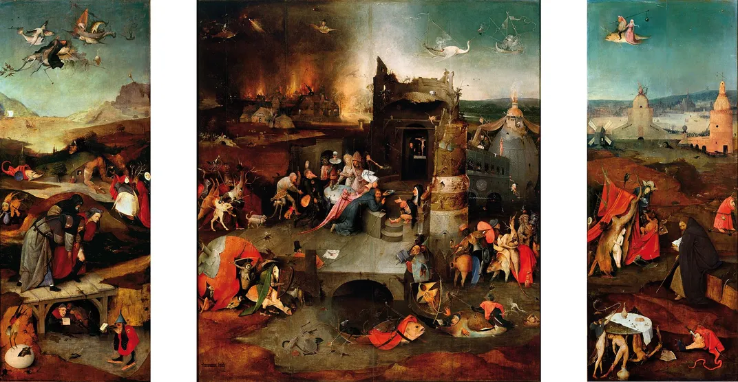 Hieronymus Bosch, "Triptych of the Temptation of St. Anthony"