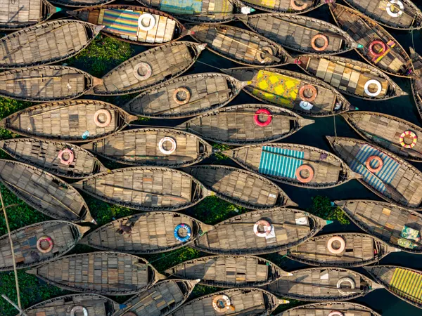 The beauty of the rows of boats at Sadarghat fascinates everyone. thumbnail