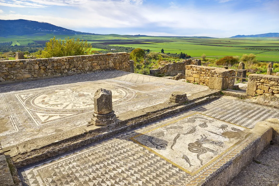 Roman mosaics at Volubilis