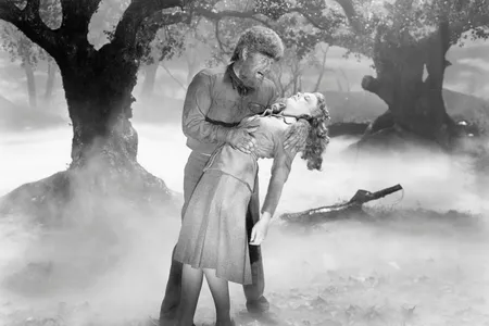 Lon Chaney Jr. and Evelyn Ankers in "The Wolf Man," 1941