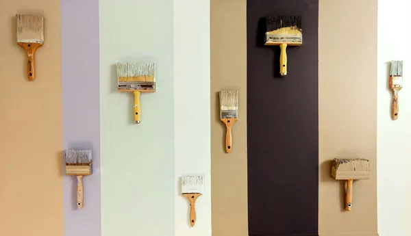 Paintbrushes on Striped Wall thumbnail
