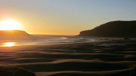 Sunset just south of Humbug Mountain, where Spanish explorer Sebastian Vizcaino laid the first European eyes in 1603.