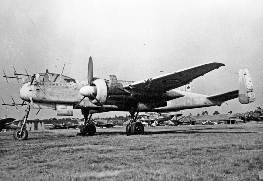 A British-captured Heinkel He 219