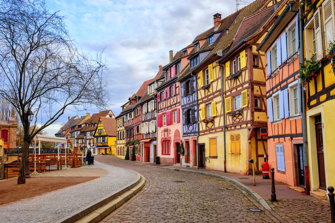 Half-timbered houses in Colmar, France