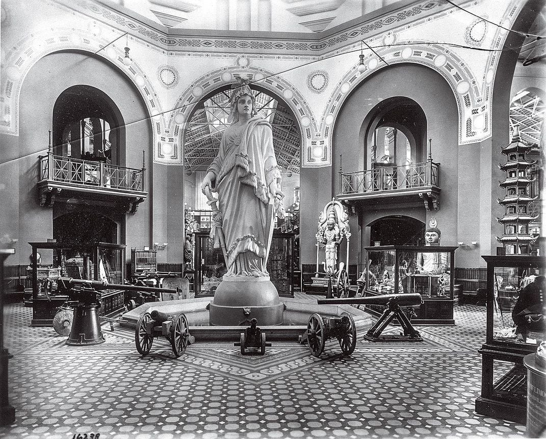 Inside the Arts and Industries building.