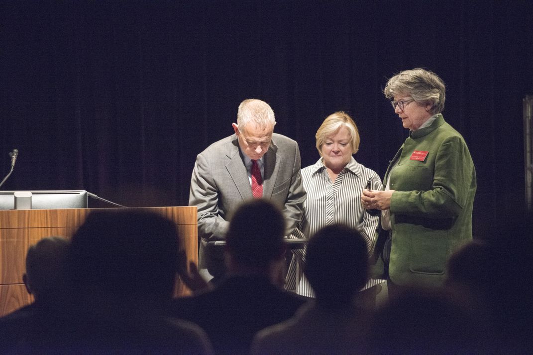 Matt Shepard's parents signing deed of gift with curator