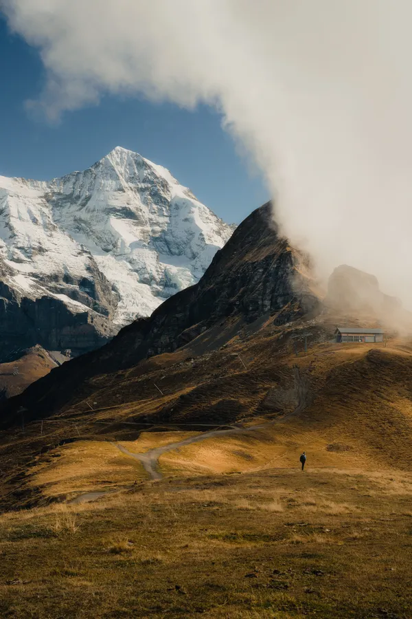 A Hiker Among the Alps. thumbnail
