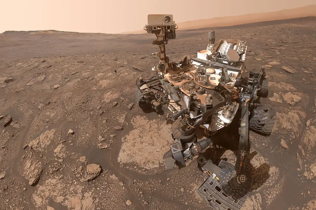 the Curiosity rover on Mars