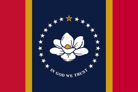 Rocky Vaughan designed the new state flag, which features a magnolia blossom—the state flower—encircled by 20 stars representing Mississippi's status as the 20th state to enter the Union and one star representing Indigenous Native Americans.