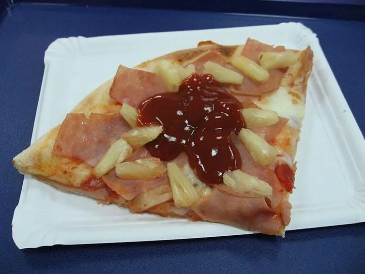 Some people even put ketchup on their pizza.