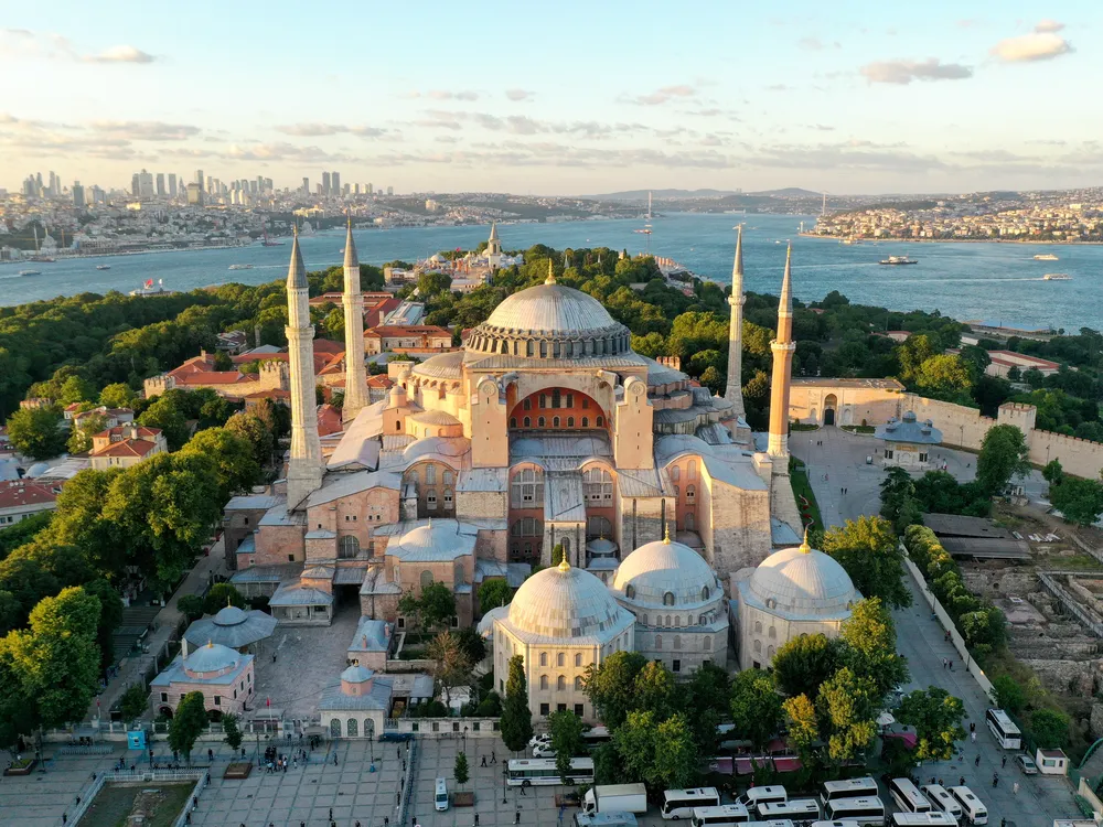 Aerial view of Hagia Sophia