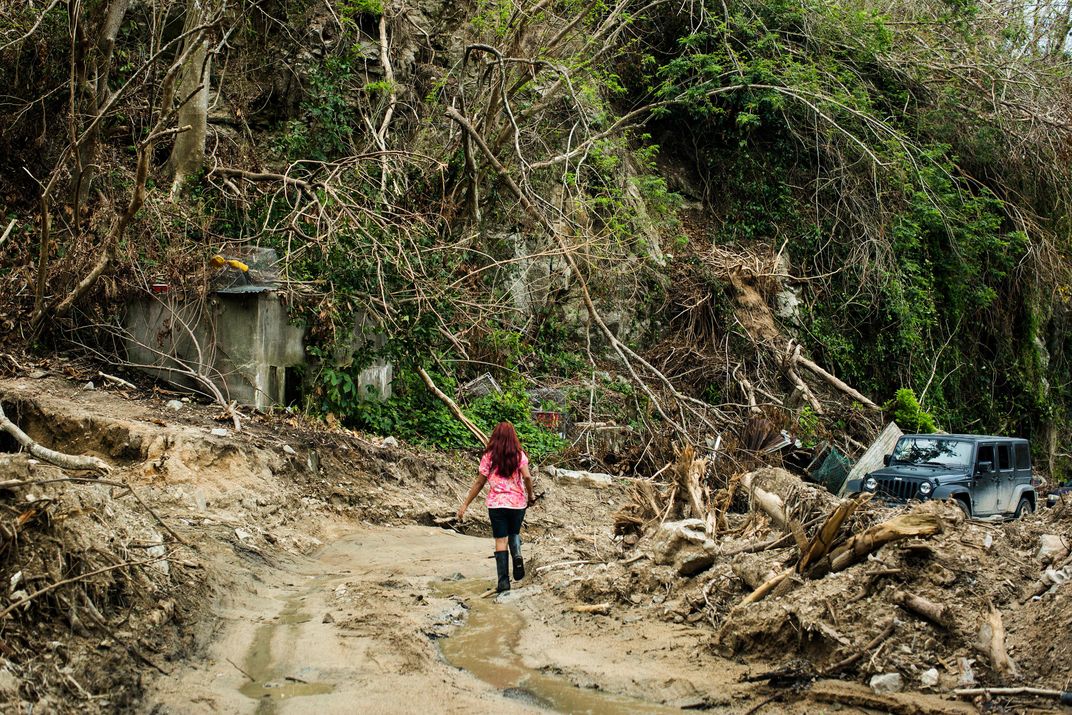 a girl in the mountainous central city of Utuado