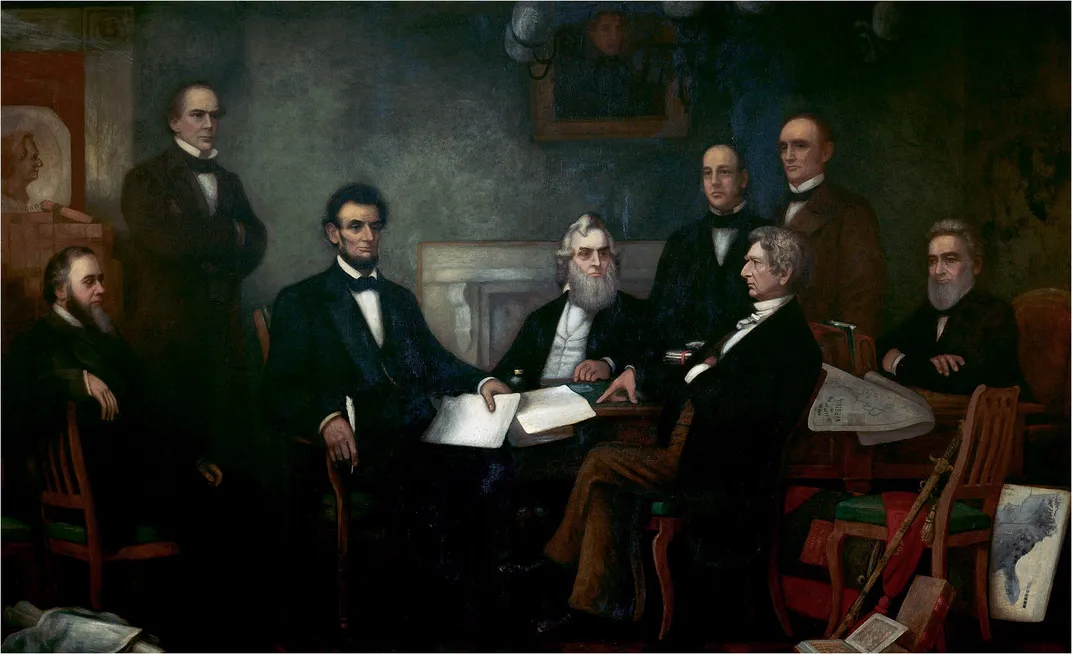 Francis Bicknell Carpenter, First Reading of the Emancipation Proclamation of President Lincoln, 1864