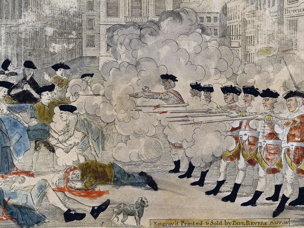 Engraving of the Boston Massacre