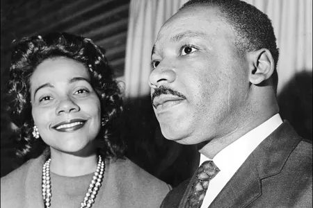 Civil rights activists Martin Luther King Jr. and Coretta Scott King in 1964