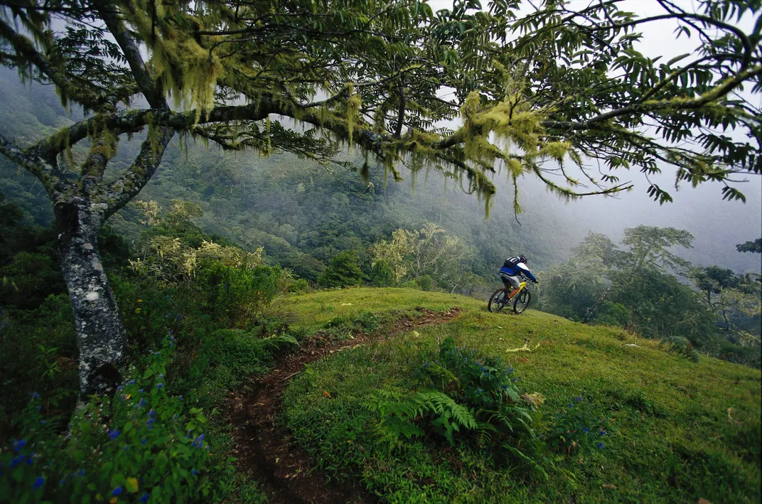 Mountain biking near Arenal