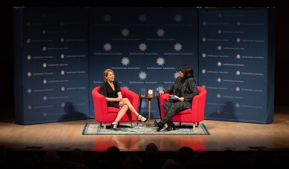Katie Couric and April Ryan in conversation at the Smithsonian Associates John P. McGovern Award presentation on Nov. 12, 2019. (Norwood Photography)