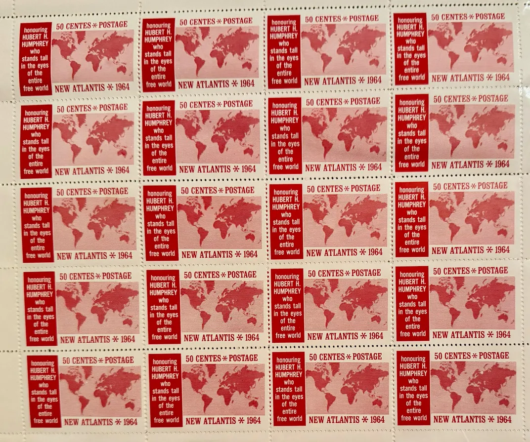 New Atlantan stamps honoring U.S. Vice President Hubert Humphrey