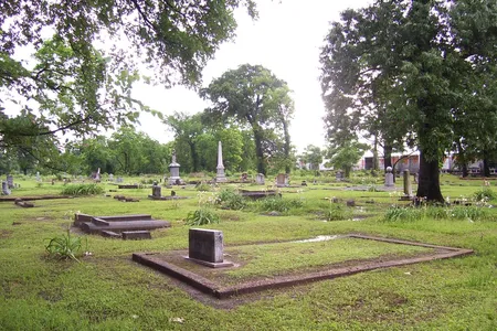 The Olivewood Cemetery in Houston, Texas, is at risk of flooding and erosion. Newly announced grants will help fund a drainage plan to prevent further damage to the graveyard.