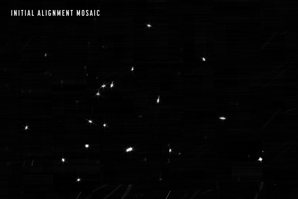 A mosaic of a star, HD 84406 refracted into 18 points of light.