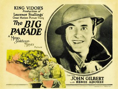 If there had been Academy Awards in the mid-1920s, Metro-Goldwyn-Mayer’s The Big Parade produced by Irving Thalberg, directed by King Vidor, and starring John Gilbert and Renée Adorée, would have swept the prizes. 
