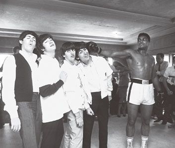 The stars aligned: Cassius Clay (not yet Muhammad Ali) and the Beatles (in Miami Beach in 1964) would soon ride a tsunami of fame.