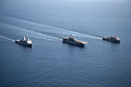 Mustard gas from wars past is decaying in the world's oceans—but scientists don't yet know how dangerous it could be. Here, U.S. Navy ship prepare for scheduled deployment in the Pacific Ocean in 2014.