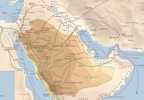 Map of diverging migration routes