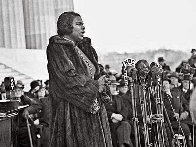 Marian Anderson at the Lincoln Memorial
