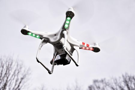 A DJI Phantom, one of the most common drones in the air for hobbyists and professionals alike.